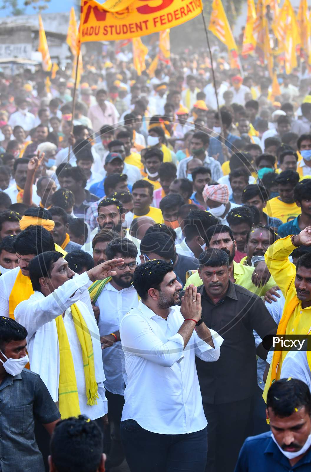 Sri Nara Lokesh Delivering The Speech And Intract With Public At Tirupathi By Electiions  At
