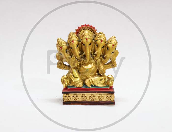 multi-headed statue of hindu god lord ganesh