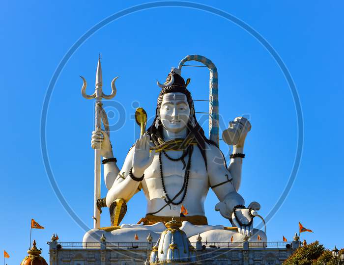 An image of lord Shiva statue at char Dham at Namchi in Sikkim