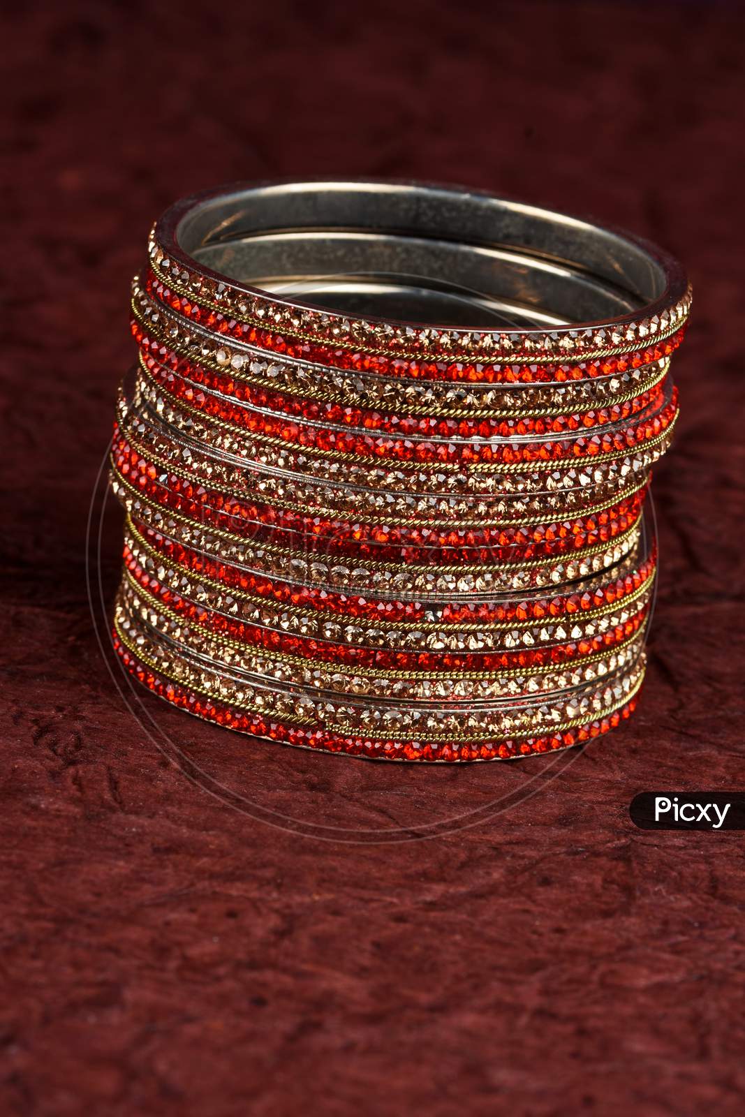 Beautiful Diamond Studded Red Bracelet, Hindu Woman`s Jewelry Stock Photo -  Image of asia, indian: 222935720