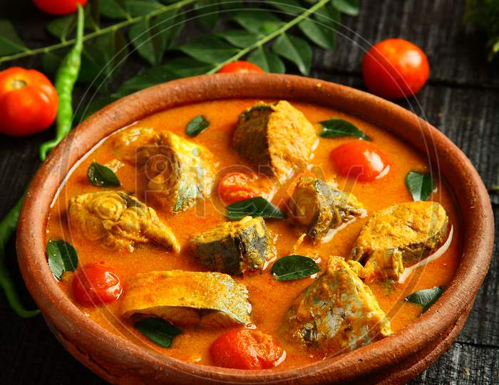 Indian fish curry. Kerala recipes.
