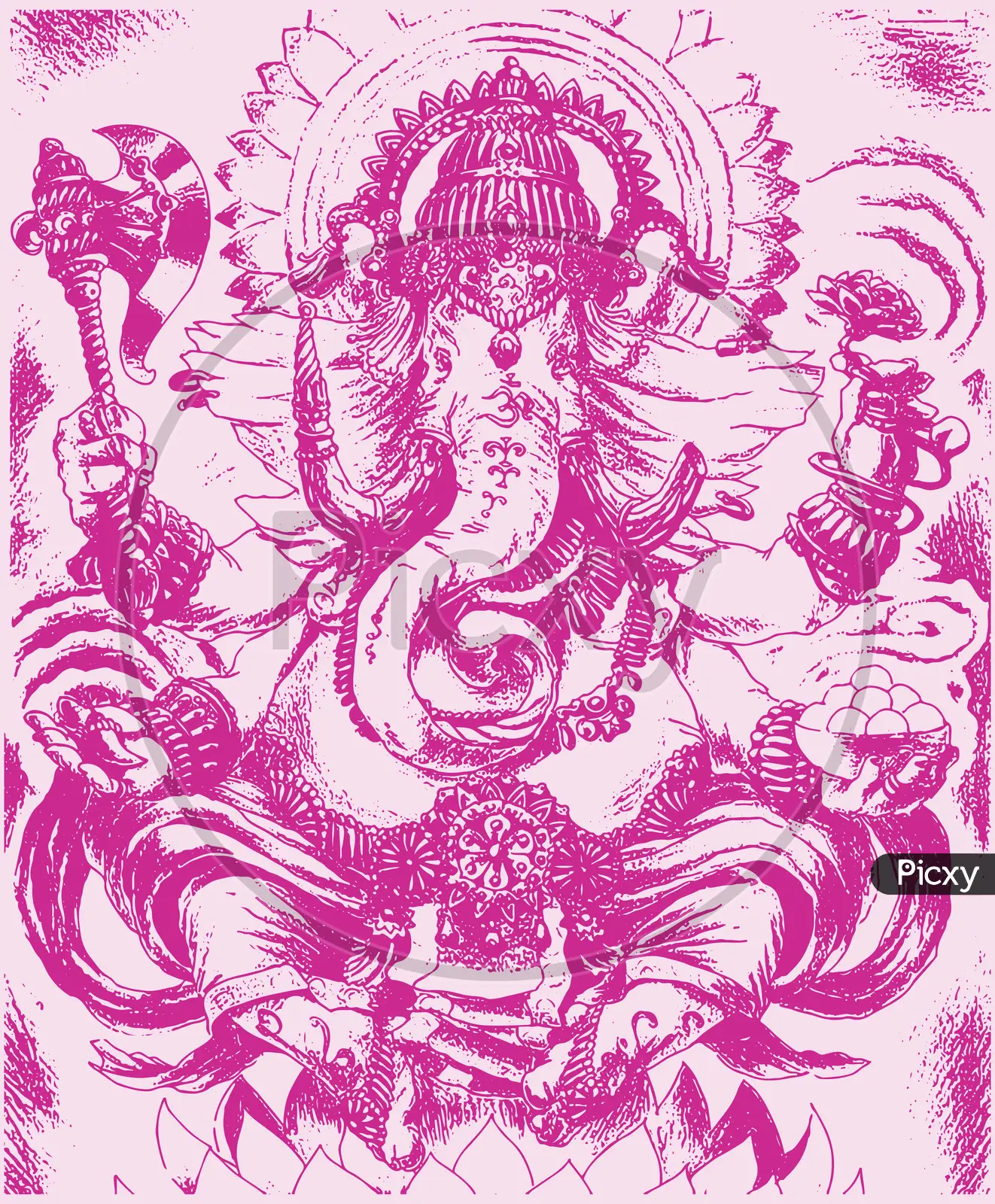 Ganesha color pencils sketch Painting by Jagadeesh Sharma - Pixels