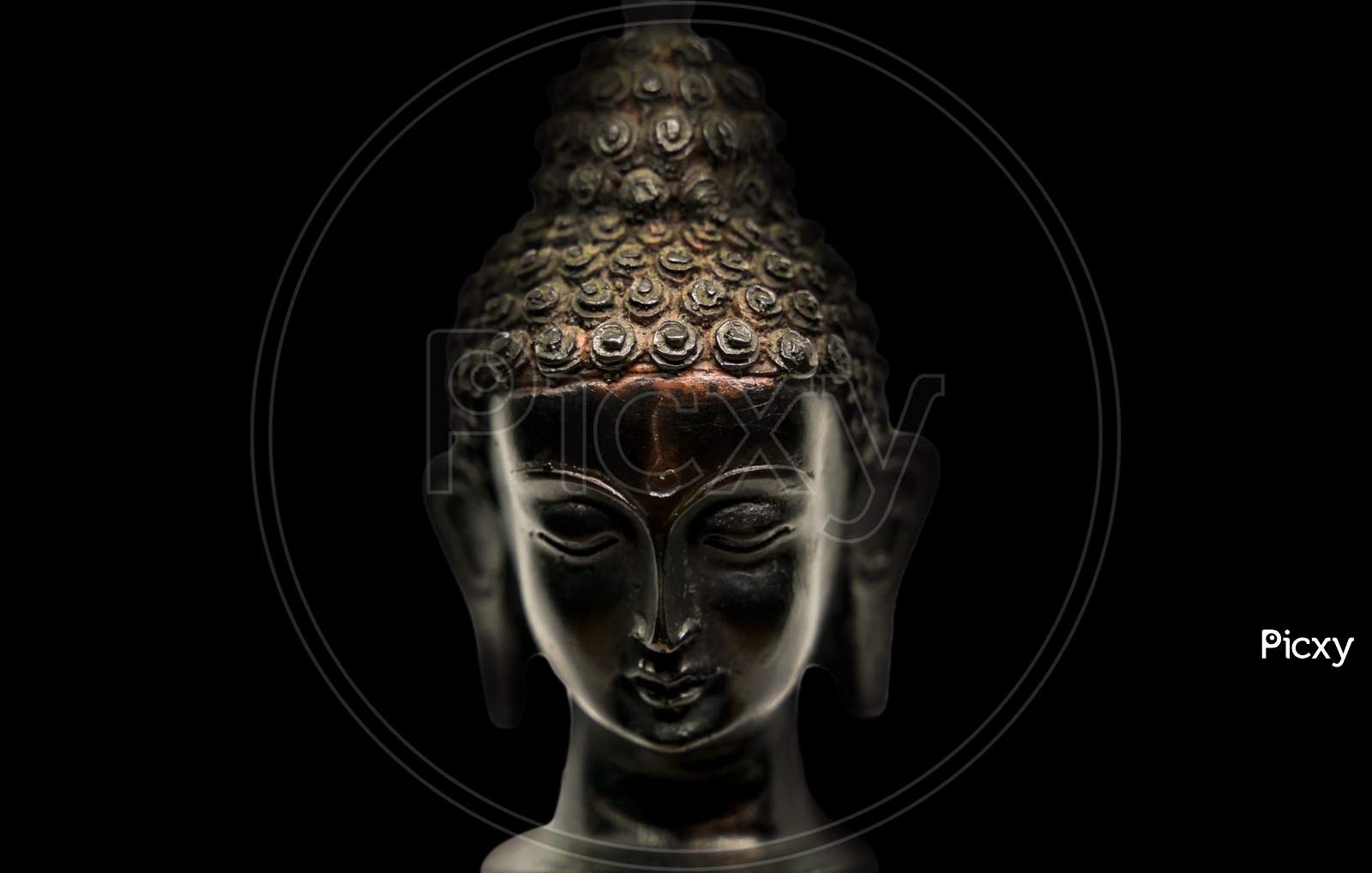 Golden Gautama Buddha Statue With A Black Background Depicting Darkness And  Hope Stock Photo  Download Image Now  iStock