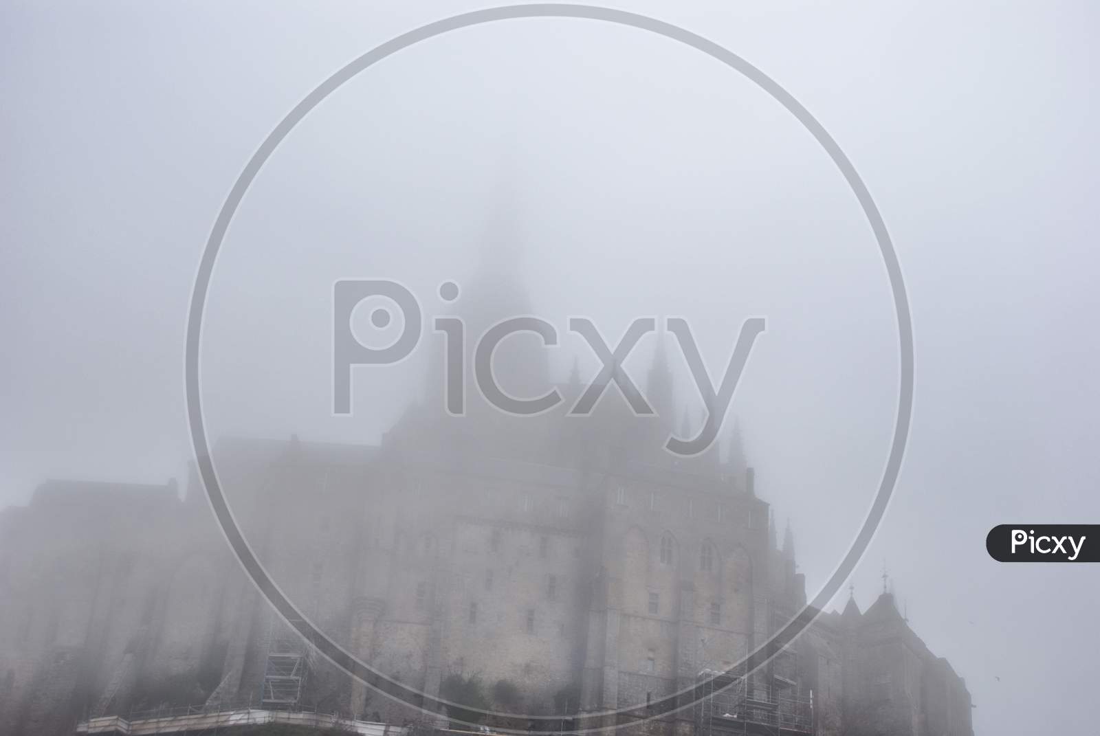 Mont Saint-Michel, Which Was Wrapped In Fog