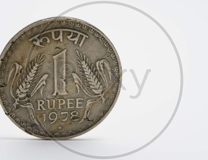 Indian Old One Rupee Coin