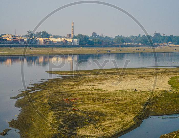 Yamuna River And The Evening (India, Agra)