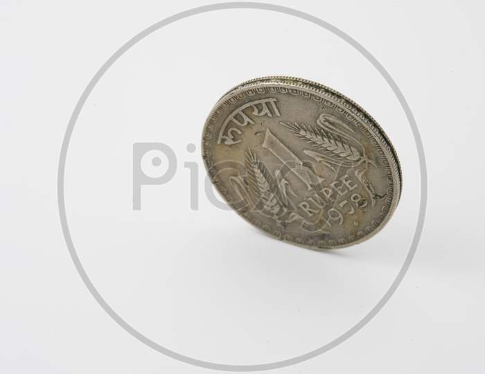 Indian Old One Rupee Coin