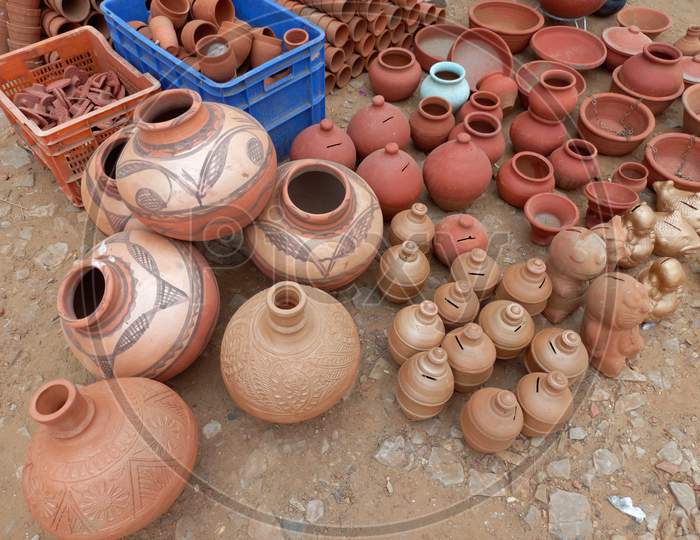 clay pottery ,pitcher,ghada,maka,matki, ghade