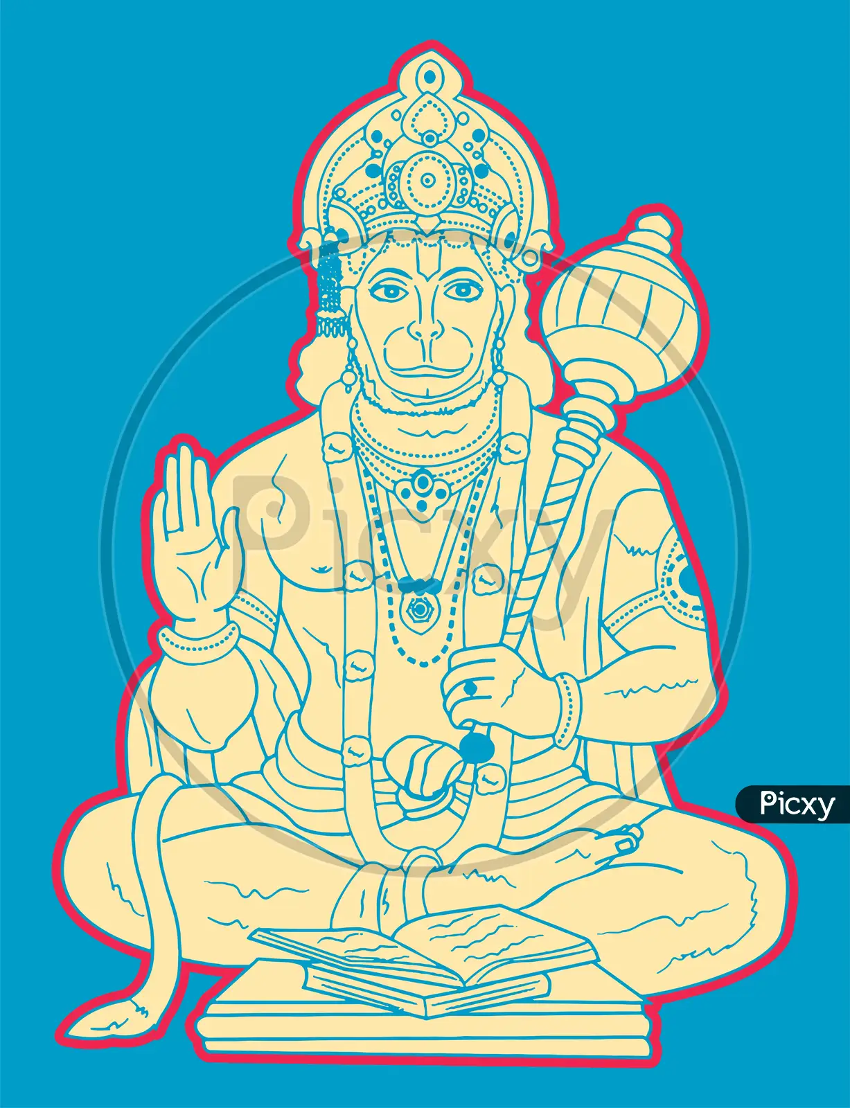 FREE! - Hanuman Drawing Colouring Sheet | Twinkl - Twinkl