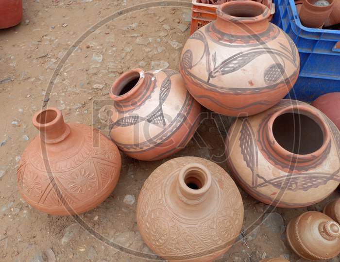 clay pottery ,pitcher,ghada,maka,matki, ghade