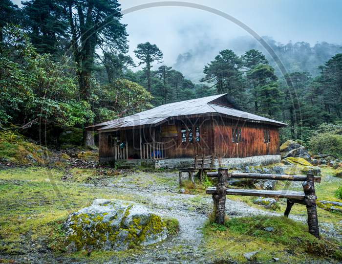 Trekkers' Hut At Kokchurang, Sikkim, India