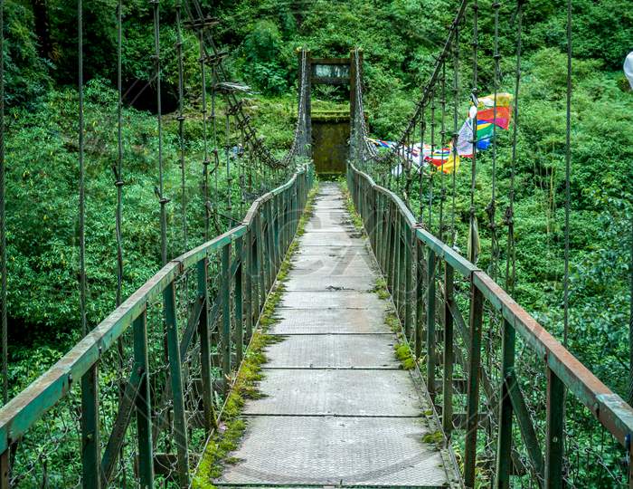 The Iron Bridge, Sikkim, India