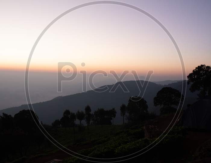 View Of Rangaswamy Peek In Kodanadu In The Early Morning Before The Sun Rise