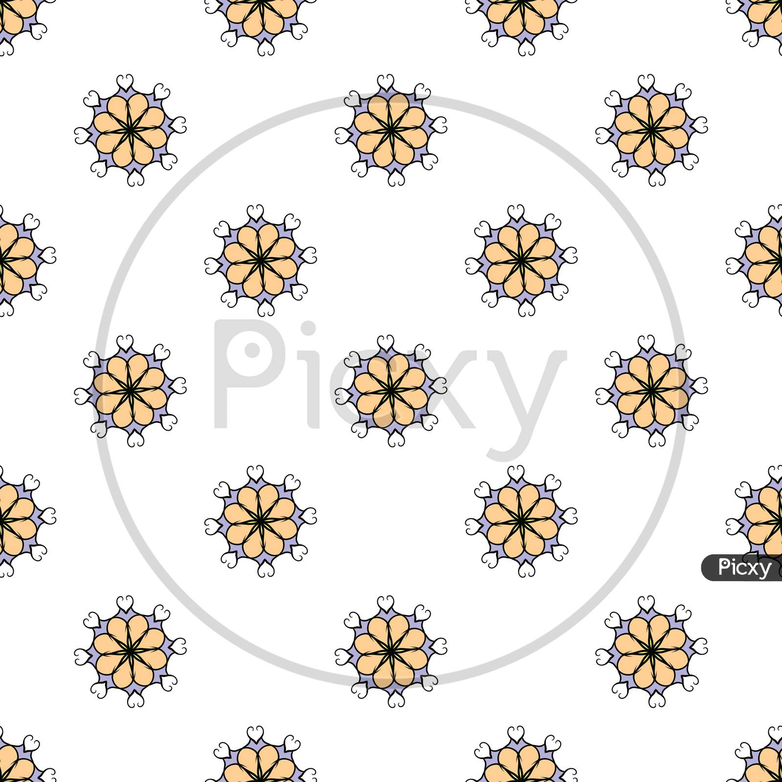 image-of-hand-drawn-multicolor-repeat-pattern-on-transparent-background