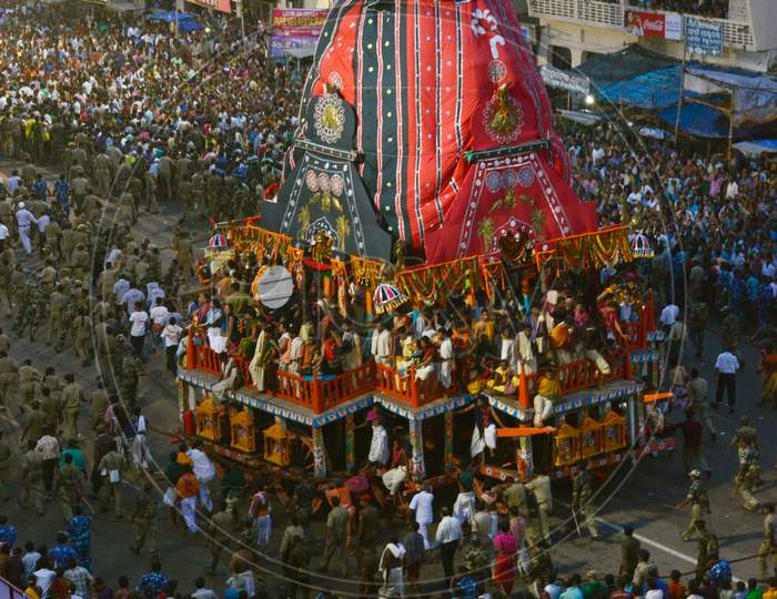 puri ratha yatra festival aerial view