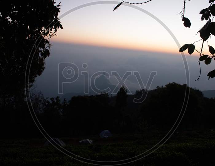 View Of Rangaswamy Peek In Kodanadu In The Early Morning Before The Sun Rise