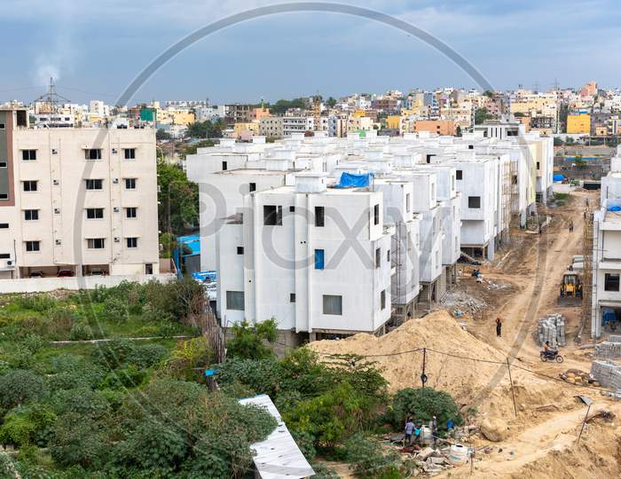Image of CONSTRUCTION OF ROW HOUSES IN HYDERABAD.BM124914Picxy