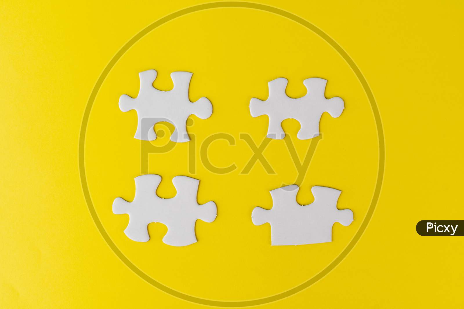 Pieces Of White Jigsaw Puzzle