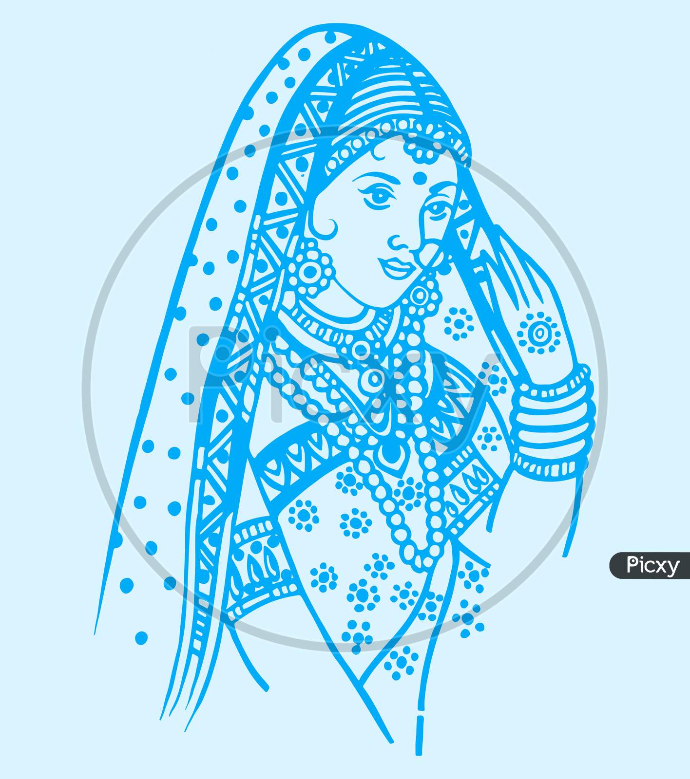 Indian Bride Coloring Page PDF Indian Wedding Coloring Book Page JPG Image  Printable Coloring Sheet - Etsy