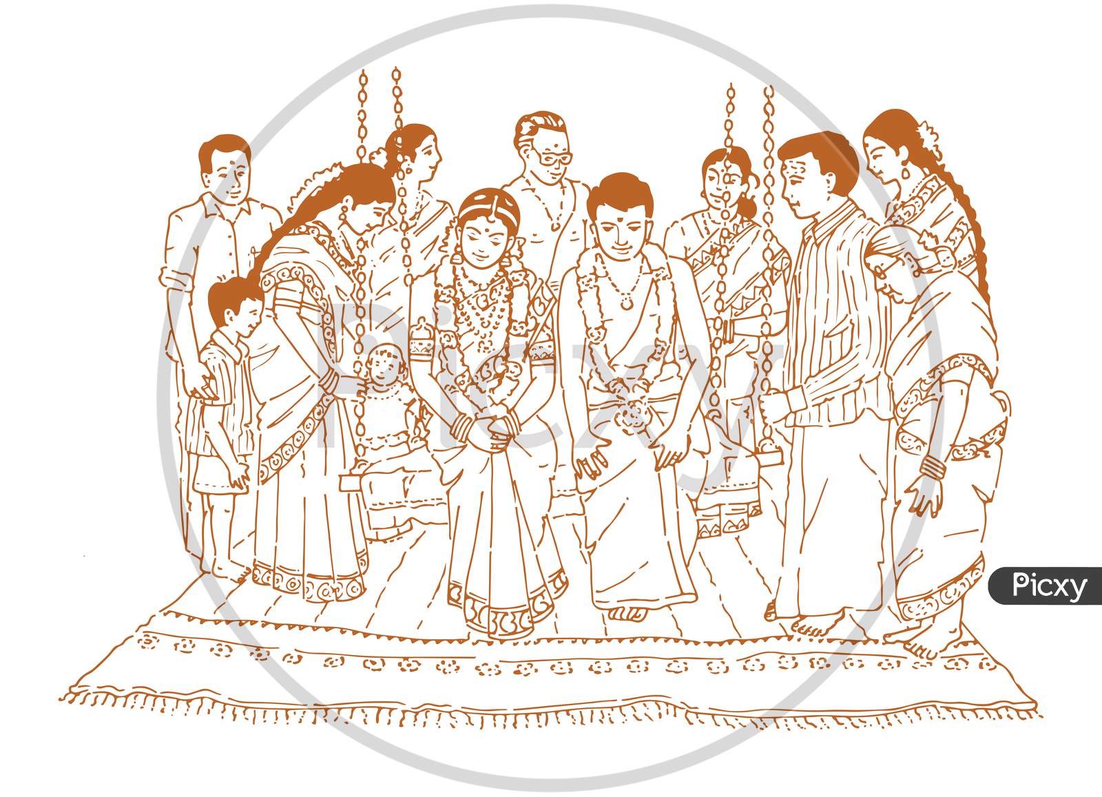 Indian Wedding Clip Art Man Woman Stock Vector (Royalty Free) 2101209325 |  Shutterstock
