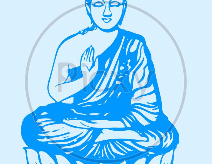 Drawing of a Buddha statue stock vector. Illustration of thailand - 80420436-saigonsouth.com.vn