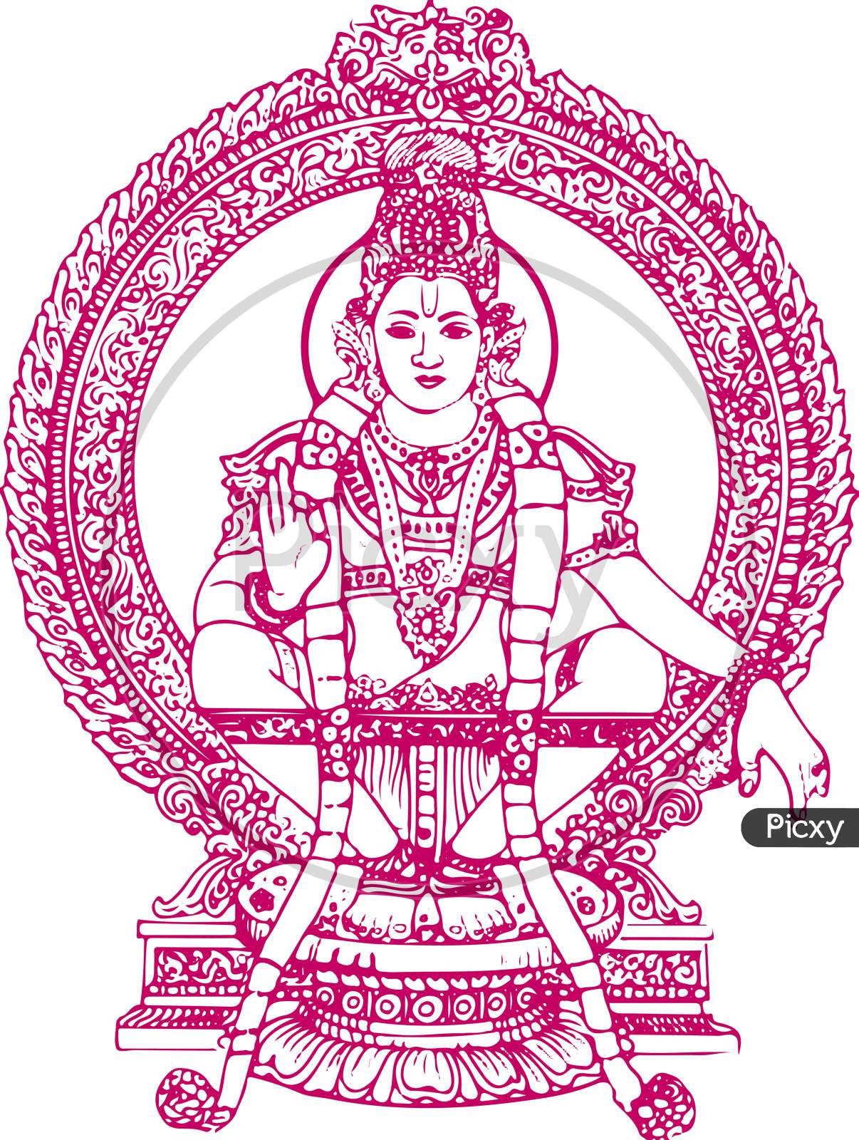 How to Draw Lord Ayyappa Swamy Color Drawing Step by step - video  Dailymotion