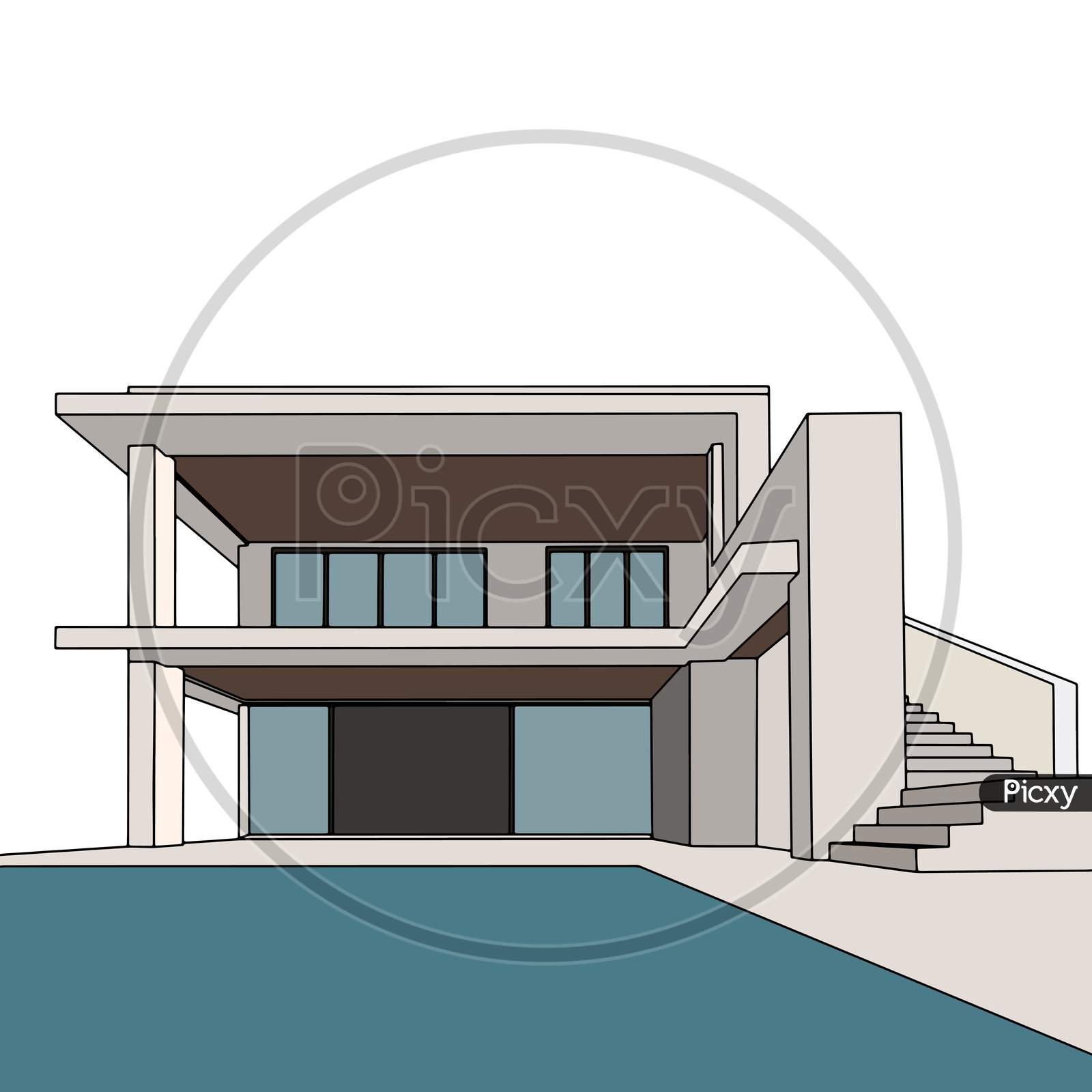 House Sketch Front Stock Photos and Images - 123RF