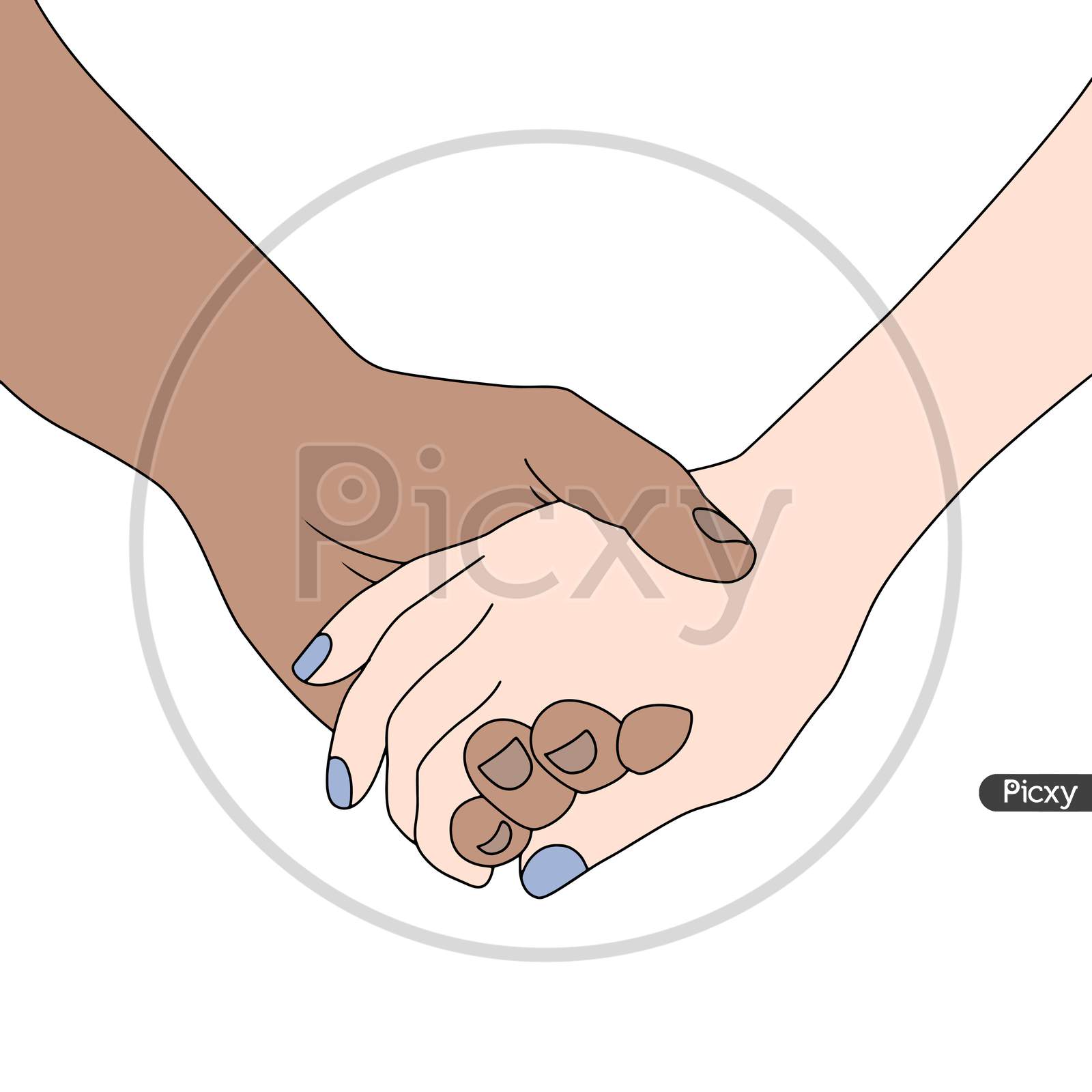 Hand Signs Gestures Illustration Set Vector Download