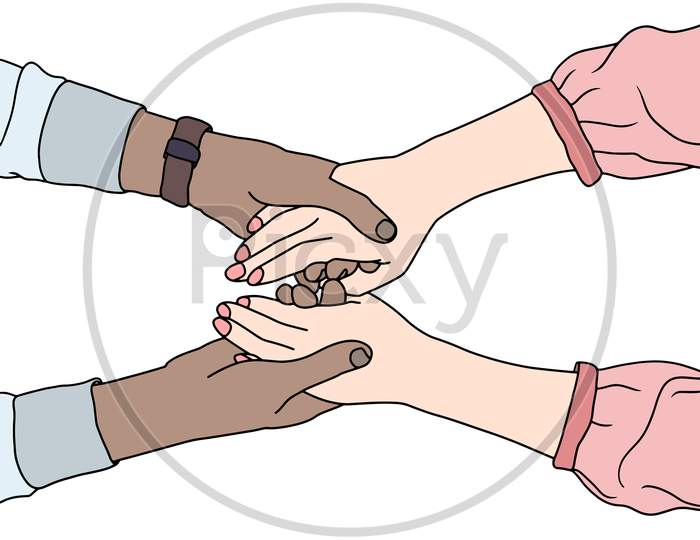 Friendship hands star hi-res stock photography and images - Alamy
