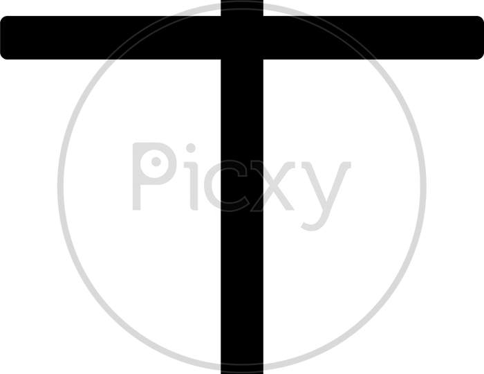 Religion Cross Icon Vector On White Background