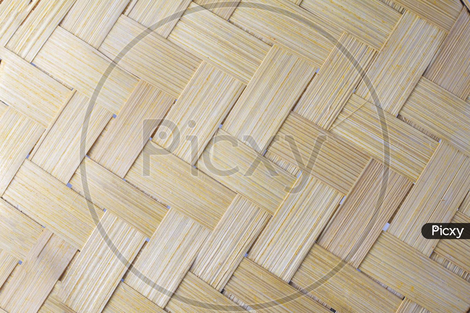 Traditional Handcraft Weave Thai Style Pattern Nature Background Texture Wicker Surface For Furniture Material