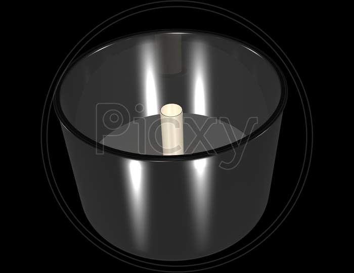wet grinder steel container 3d illustration