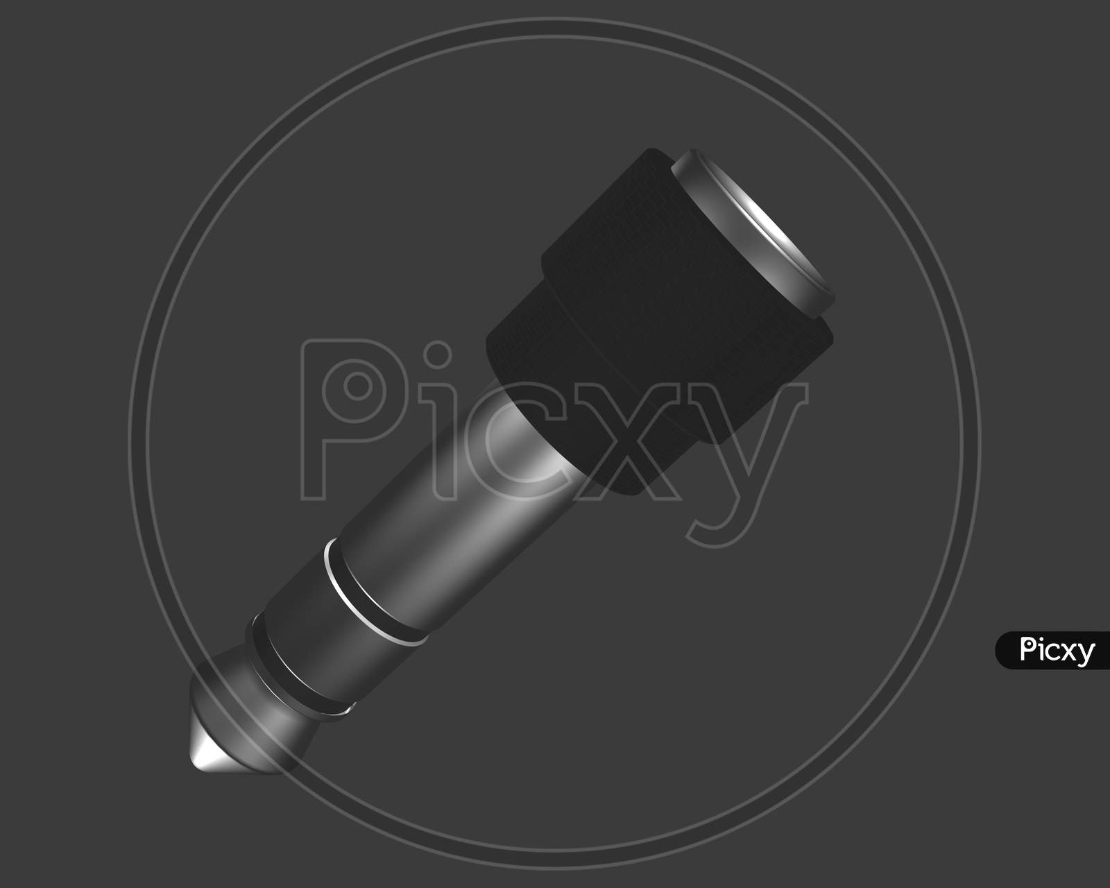 stereo connector 3d illustration