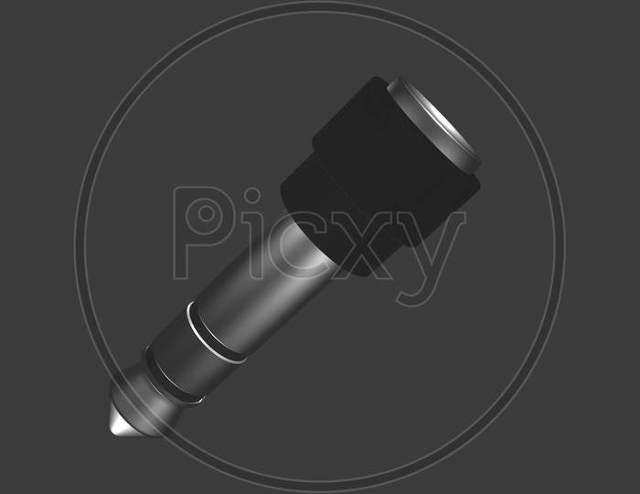 stereo connector 3d illustration