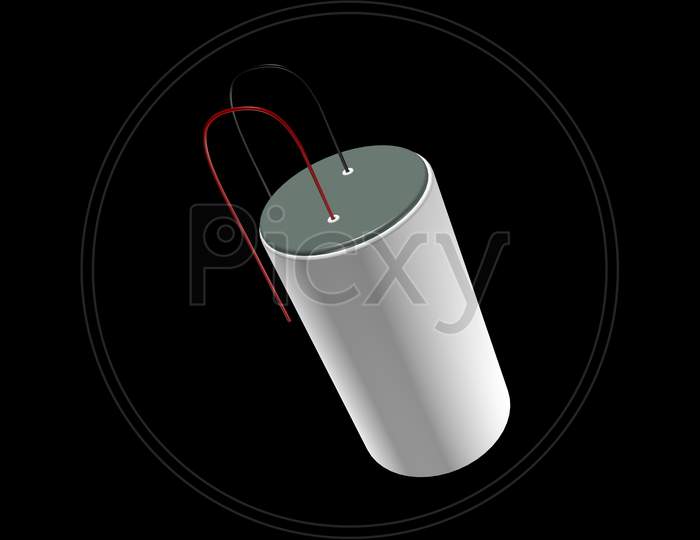 fan capacitor 3d illustration