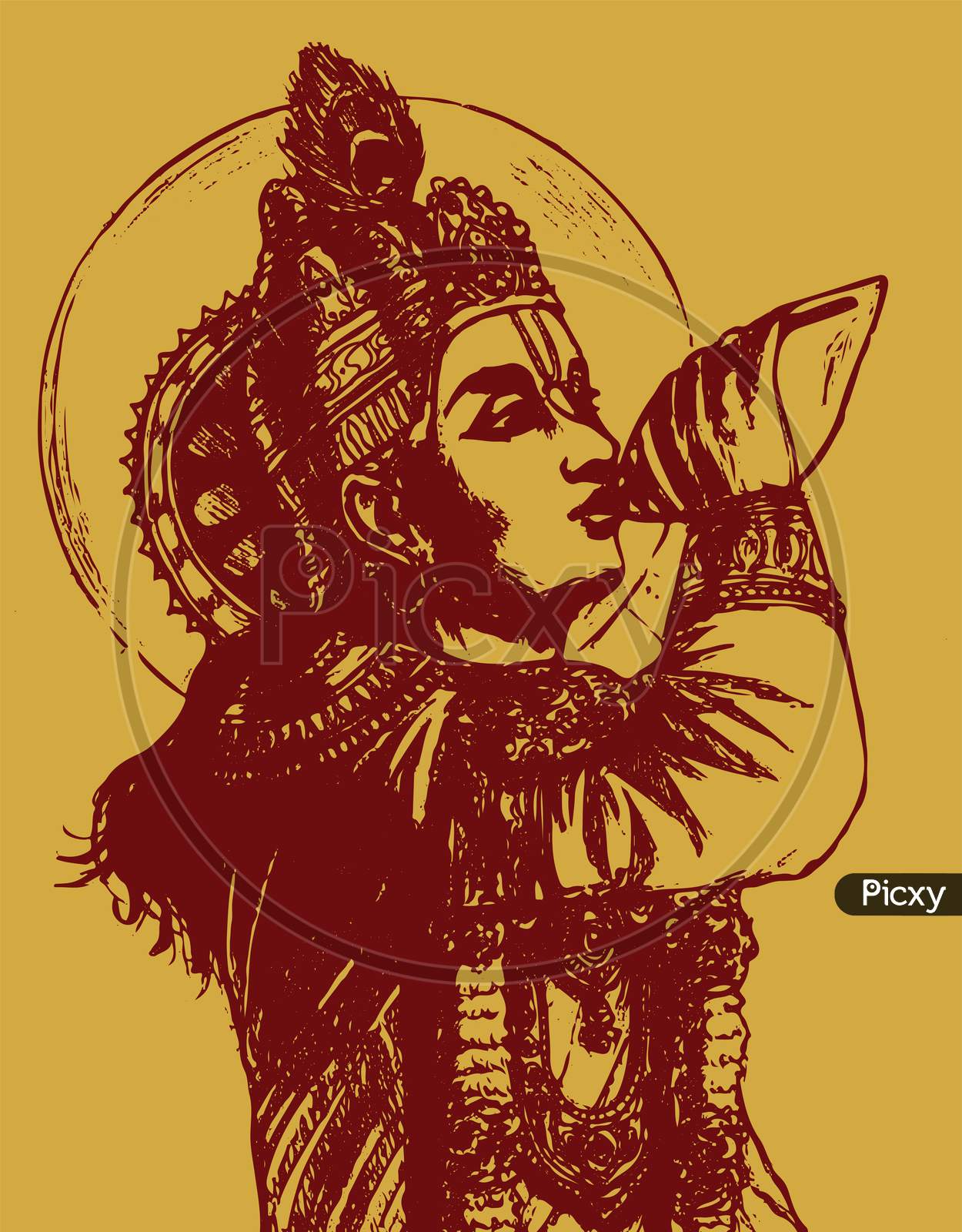 Sketch Hindu Epic Vector  Photo Free Trial  Bigstock