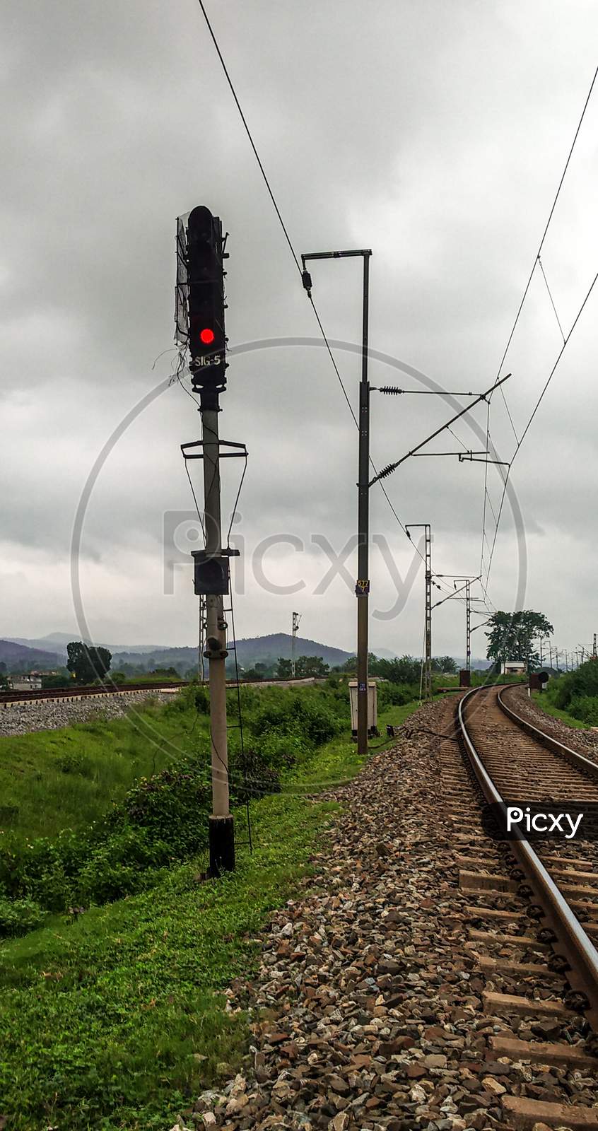 Railway track signal