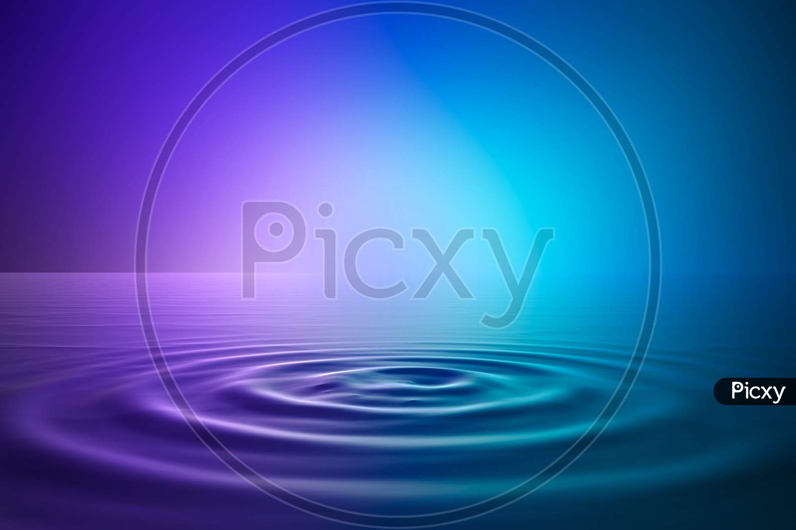 Spherical Water Drop Texture On Pink Blue Background