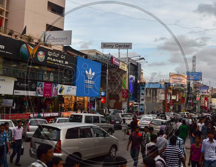 Brigade road in Bangalore