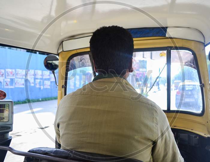 Inside view autorickshaw