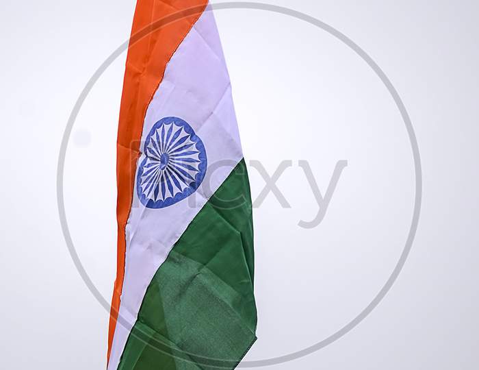Independence Day Of India Celebrated By Every Indian With The Hoisting Of Indian National Flag Flying Left To Right.