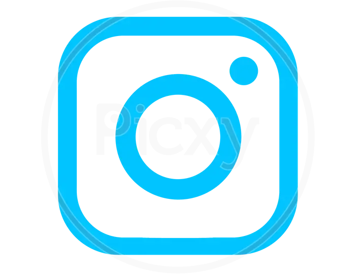 HD Blue Facebook Instagram Neon Logo Icon PNG | Citypng