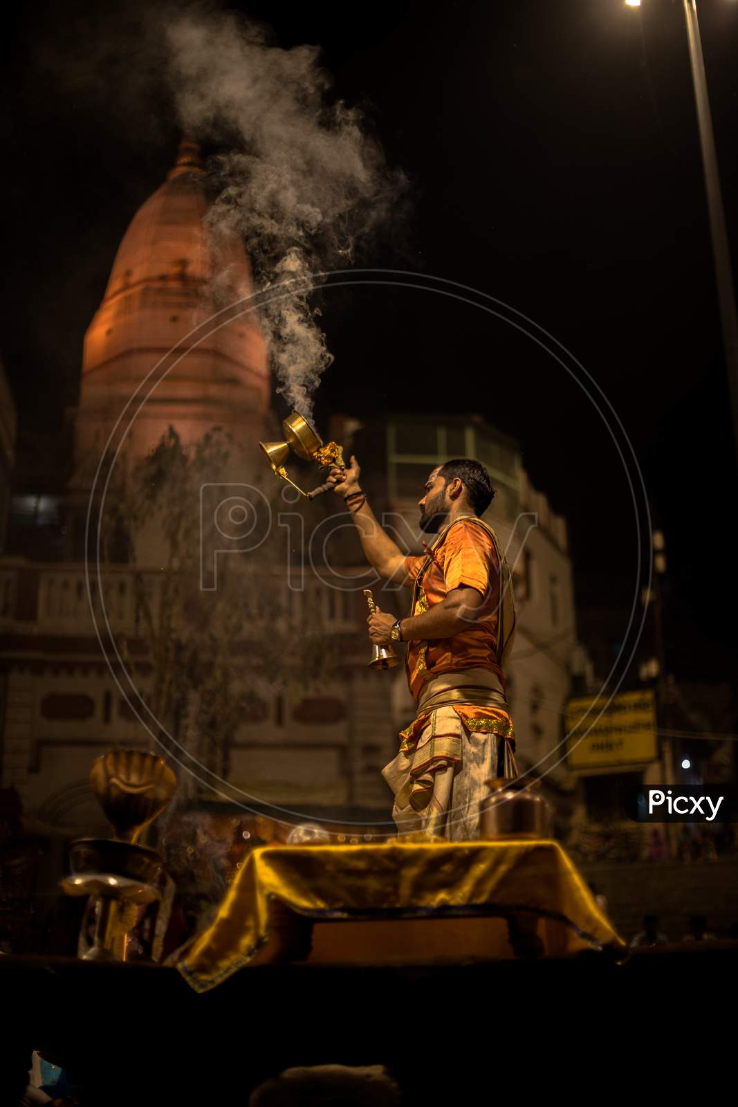 Varanasi evening aarti, 12 ‎August ‎2021