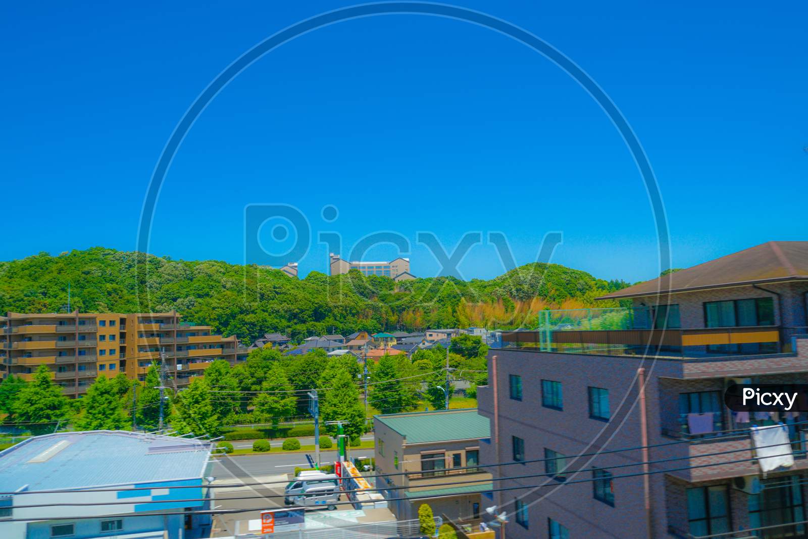 Residential Area And Blue Sky Of The Tama Area