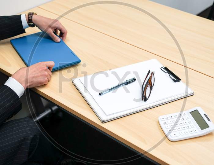 Businessman Doing Desk Work