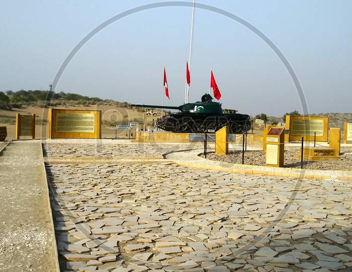 A picture of the campus of Longewala War Museum, near Jaisalmer, Rajasthan.
