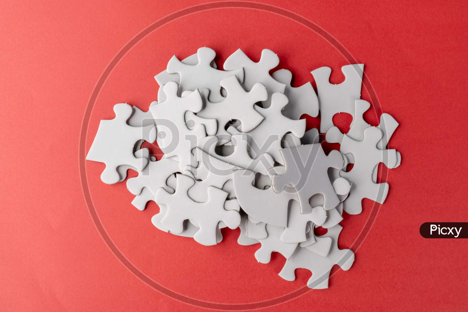 Stack Of White Jigsaw Puzzle