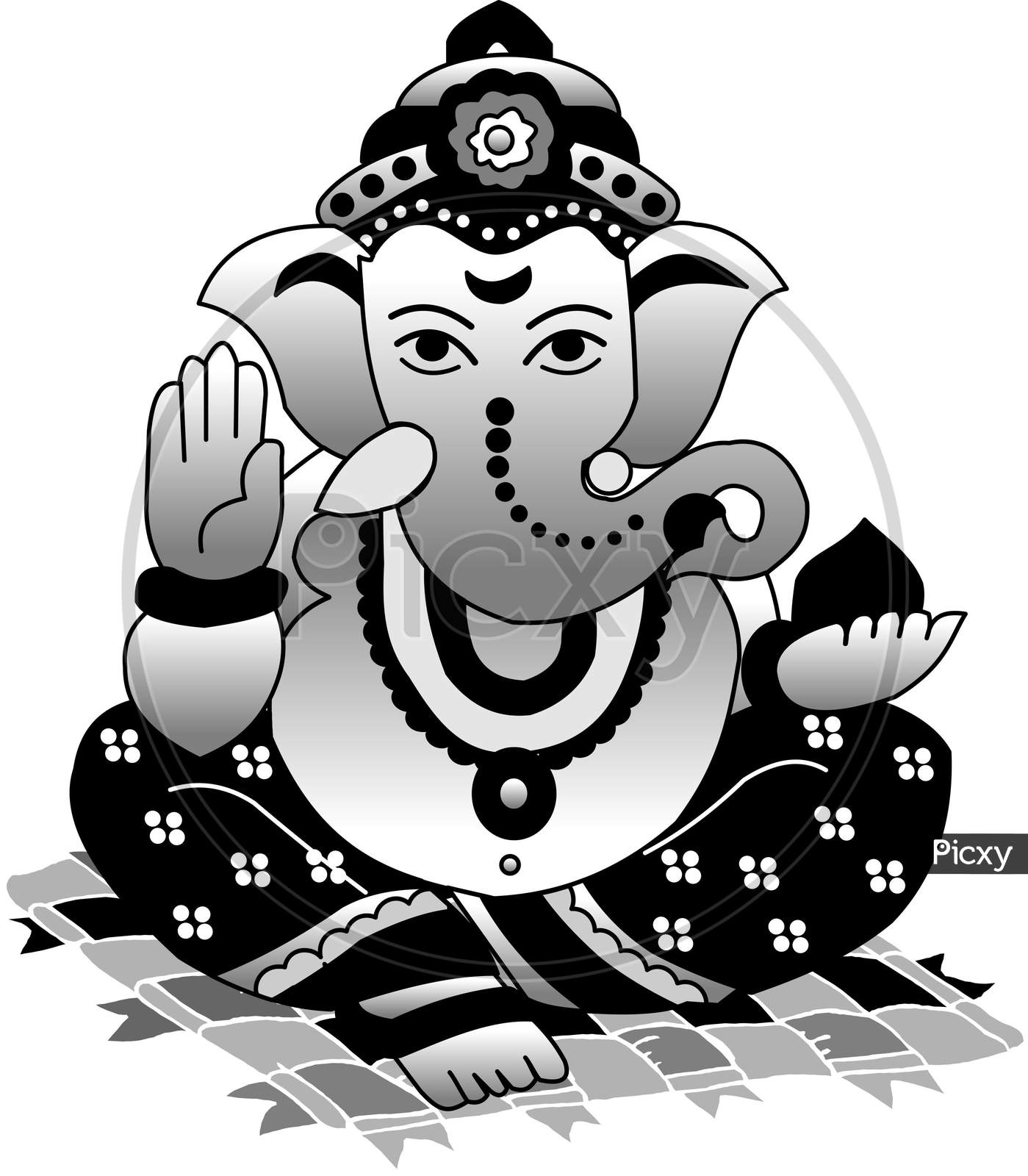Hand draw sketch lord ganesh chaturthi beautiful holiday card background  10521644 Vector Art at Vecteezy