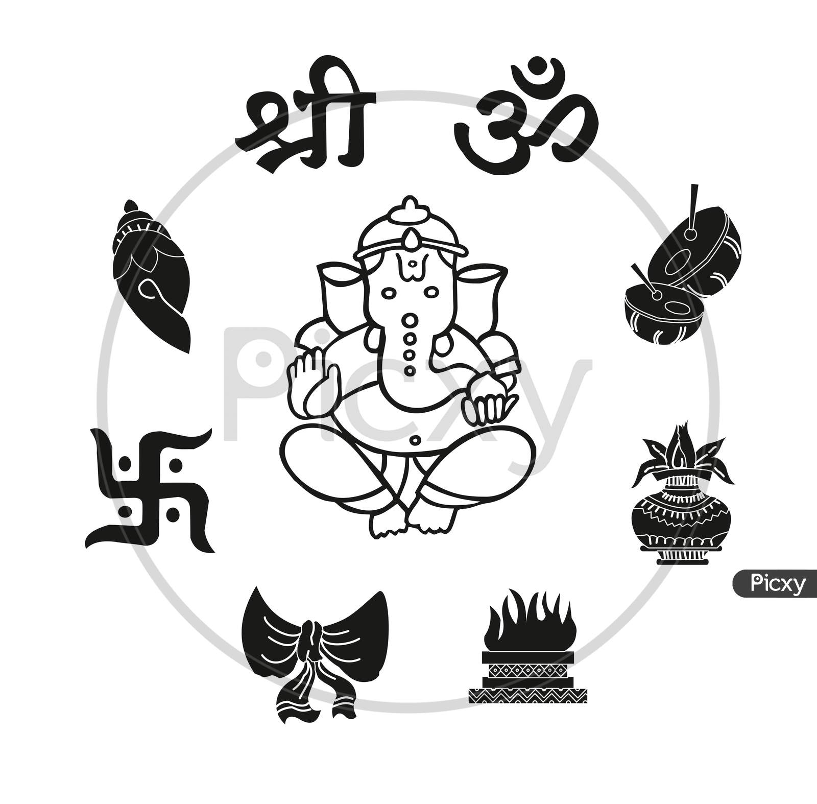 Ganesha Clipart Free Download Clip Art On Wedding God - Ganesh Png - Free  Transparent PNG Clipart Images Download