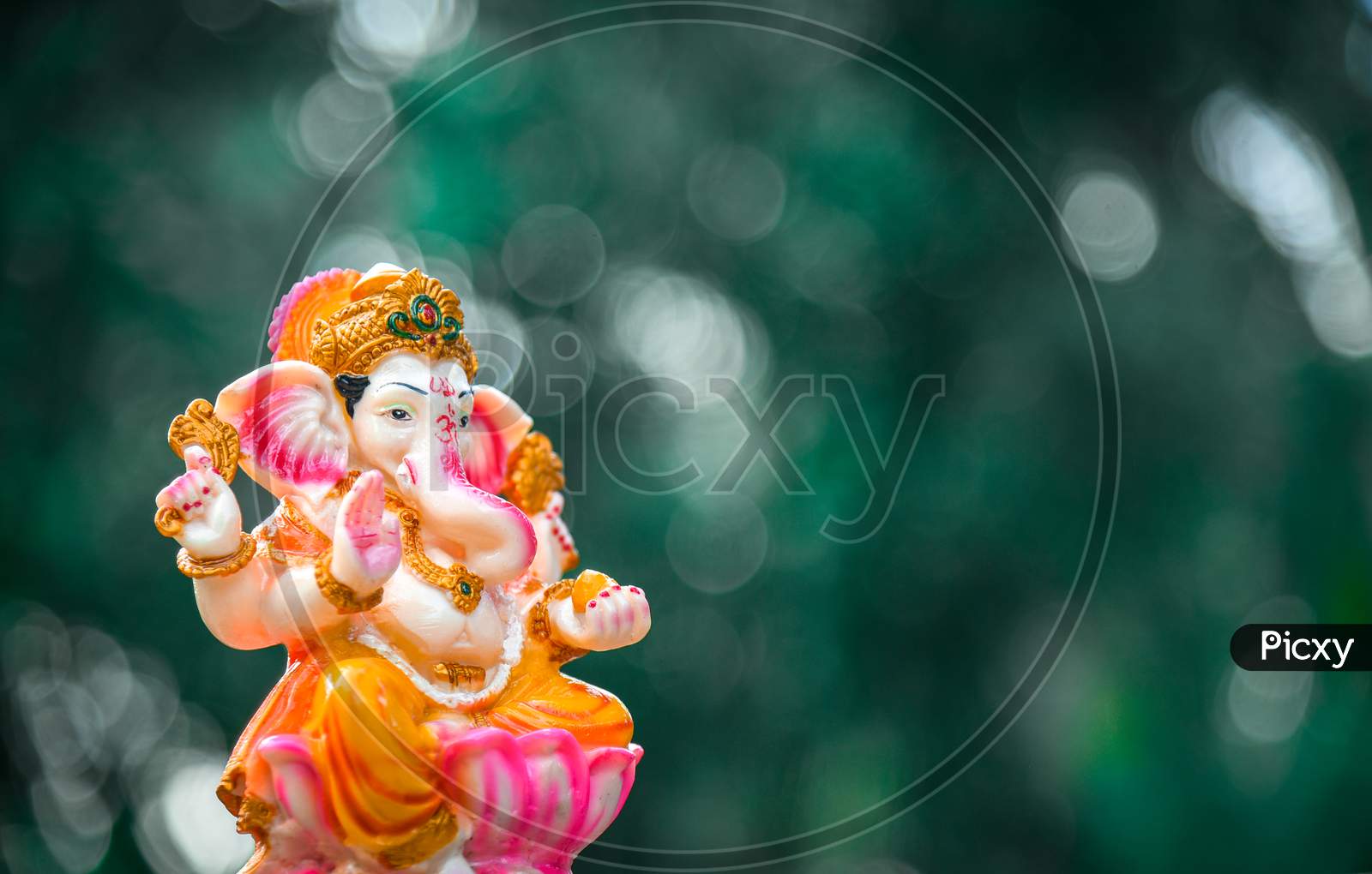 Happy Ganesh Chaturthi Festival Background with Lord Ganesha